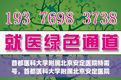 首都医科大学附属北京安定医院特需号，首都医科大学附属北京安定医院特需号，专业医疗服务的独特之处