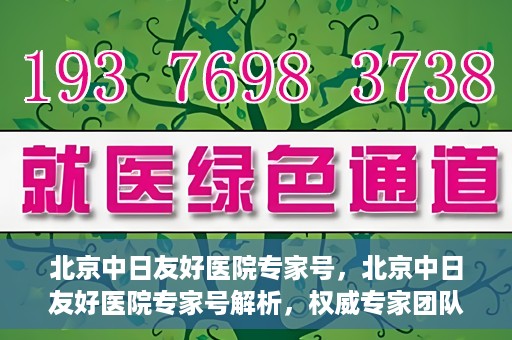 北京中日友好医院专家号，北京中日友好医院专家号解析，权威专家团队深度解读健康疑难杂症之道