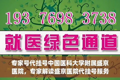 专家号代挂号中国医科大学附属盛京医院，专家解读盛京医院代挂号服务，中国医科大学附属盛京医院挂号指南