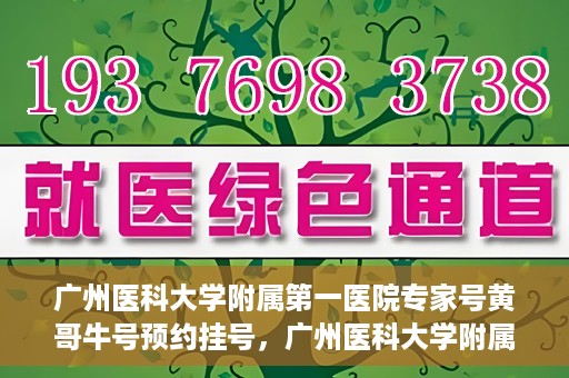 广州医科大学附属第一医院专家号黄哥牛号预约挂号，广州医科大学附属第一医院专家黄哥牛号预约攻略，轻松挂号，专业医疗体验