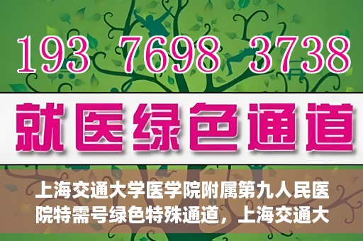 上海交通大学医学院附属第九人民医院特需号绿色特殊通道，上海交通大学医学院附属第九人民医院特需号绿色通道，打造优质医疗体验的新通道