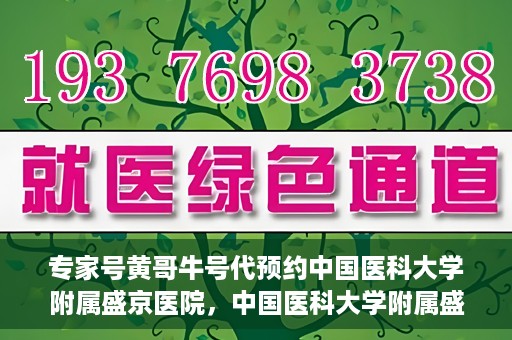 专家号黄哥牛号代预约中国医科大学附属盛京医院，中国医科大学附属盛京医院专家号黄哥牛号代预约服务解析