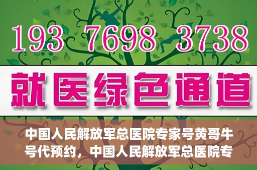 中国人民解放军总医院专家号黄哥牛号代预约，中国人民解放军总医院专家号预约服务，黄哥牛号预约系统解析