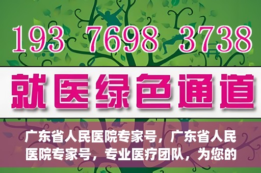 广东省人民医院专家号，广东省人民医院专家号，专业医疗团队，为您的健康保驾护航