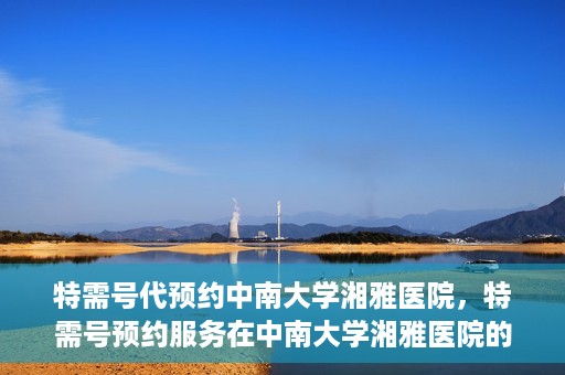 特需号代预约中南大学湘雅医院，特需号预约服务在中南大学湘雅医院的便捷就医体验