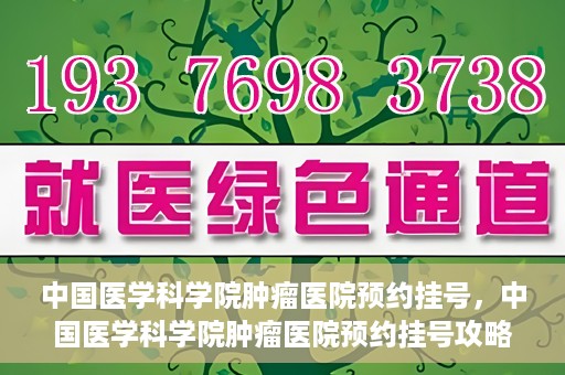中国医学科学院肿瘤医院预约挂号，中国医学科学院肿瘤医院预约挂号攻略，一站式解决您的就医难题
