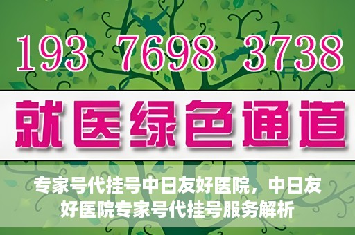 专家号代挂号中日友好医院，中日友好医院专家号代挂号服务解析