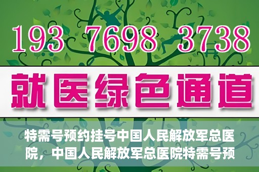 特需号预约挂号中国人民解放军总医院，中国人民解放军总医院特需号预约挂号攻略