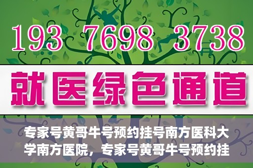 专家号黄哥牛号预约挂号南方医科大学南方医院，专家号黄哥牛号预约挂号指南，南方医科大学南方医院就医攻略