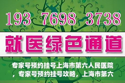 专家号预约挂号上海市第六人民医院，专家号预约挂号攻略，上海市第六人民医院就医指南