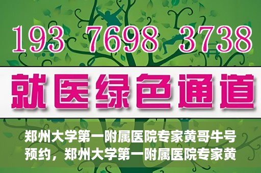郑州大学第一附属医院专家黄哥牛号预约，郑州大学第一附属医院专家黄哥牛号预约攻略，一站式解决您的健康需求