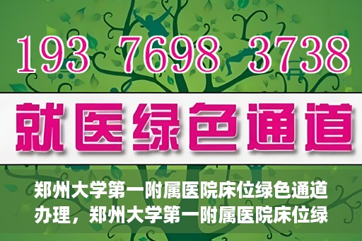 郑州大学第一附属医院床位绿色通道办理，郑州大学第一附属医院床位绿色通道详解，快速入院攻略