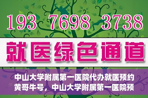 中山大学附属第一医院代办就医预约黄哥牛号，中山大学附属第一医院预约就医助手黄哥牛号揭秘