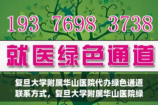 复旦大学附属华山医院代办绿色通道联系方式，复旦大学附属华山医院绿色通道代办服务联系方式揭秘
