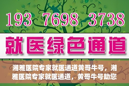 湘雅医院专家就医通道黄哥牛号，湘雅医院专家就医通道，黄哥牛号助您轻松挂号就医