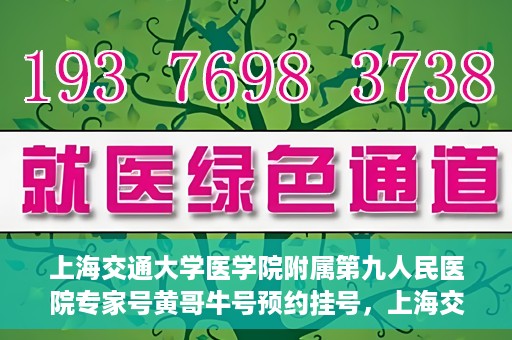 上海交通大学医学院附属第九人民医院专家号黄哥牛号预约挂号，上海交通大学医学院附属第九人民医院专家黄哥牛号预约挂号攻略解析