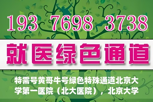 特需号黄哥牛号绿色特殊通道北京大学第一医院（北大医院），北京大学第一医院特需绿色特殊通道，黄哥牛号引领医疗新风尚