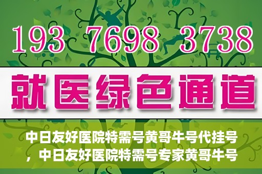 中日友好医院特需号黄哥牛号代挂号，中日友好医院特需号专家黄哥牛号代挂号服务解析