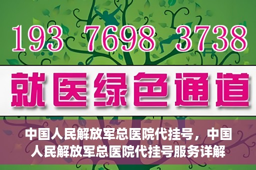 中国人民解放军总医院代挂号，中国人民解放军总医院代挂号服务详解