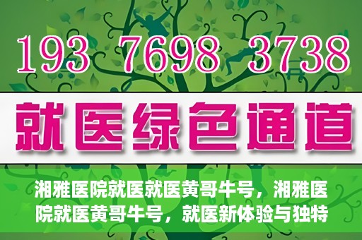 湘雅医院就医就医黄哥牛号，湘雅医院就医黄哥牛号，就医新体验与独特优势揭秘