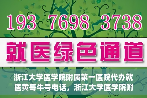 浙江大学医学院附属第一医院代办就医黄哥牛号电话，浙江大学医学院附属第一医院就医代办服务黄哥牛号联系电话揭秘