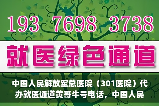 中国人民解放军总医院（301医院）代办就医通道黄哥牛号电话，中国人民解放军总医院就医通道代办服务，黄哥牛号联系电话解析