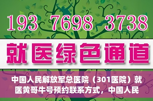 中国人民解放军总医院（301医院）就医黄哥牛号预约联系方式，中国人民解放军总医院（301医院）黄哥牛号预约挂号联系方式详解