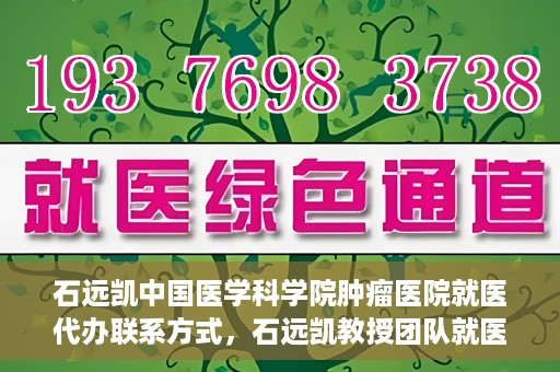 石远凯中国医学科学院肿瘤医院就医代办联系方式，石远凯教授团队就医咨询与代办服务联系方式——中国医学科学院肿瘤医院指南