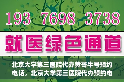 北京大学第三医院代办黄哥牛号预约电话，北京大学第三医院代办预约电话，黄哥牛号预约服务解析与指南
