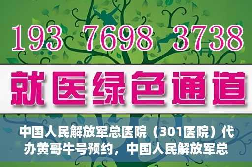 中国人民解放军总医院（301医院）代办黄哥牛号预约，中国人民解放军总医院（301医院）黄哥预约助手助您轻松挂号就医！