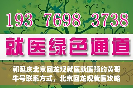 郭延庆北京回龙观就医就医预约黄哥牛号联系方式，北京回龙观就医攻略，预约郭延庆医生，获取黄哥牛号联系方式全解析