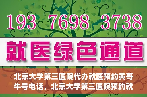北京大学第三医院代办就医预约黄哥牛号电话，北京大学第三医院预约就医代办服务，黄哥牛号预约电话详解