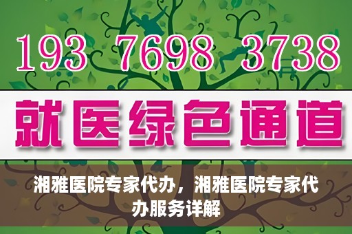湘雅医院专家代办，湘雅医院专家代办服务详解