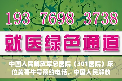 中国人民解放军总医院（301医院）床位黄哥牛号预约电话，中国人民解放军总医院床位预约电话及流程解析