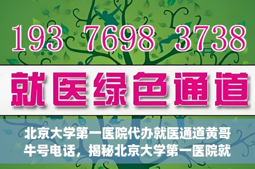 北京大学第一医院代办就医通道黄哥牛号电话，揭秘北京大学第一医院就医通道代办人黄哥牛号背后的故事与真相