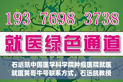 石远凯中国医学科学院肿瘤医院就医就医黄哥牛号联系方式，石远凯教授团队就医攻略，黄哥牛联系方式揭秘及中国医学科学院肿瘤医院就医指南