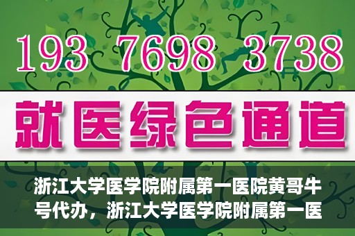 浙江大学医学院附属第一医院黄哥牛号代办，浙江大学医学院附属第一医院黄哥牛号业务代办全攻略
