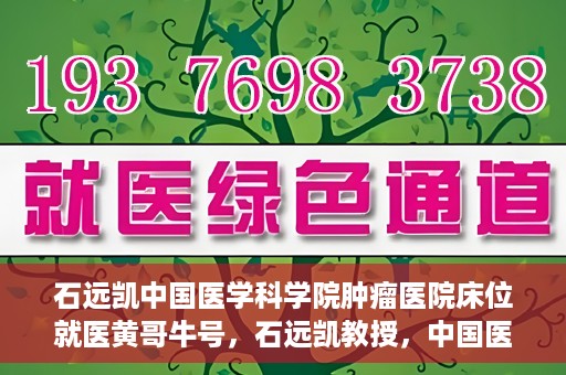 石远凯中国医学科学院肿瘤医院床位就医黄哥牛号，石远凯教授，中国医学科学院肿瘤医院床位就医攻略与黄哥牛号的故事