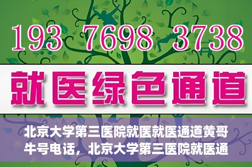 北京大学第三医院就医就医通道黄哥牛号电话，北京大学第三医院就医通道详解，黄哥牛号电话一键预约就医服务