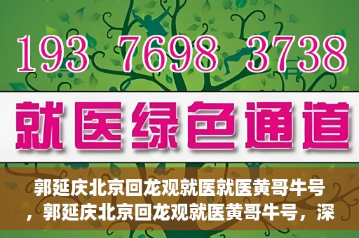 郭延庆北京回龙观就医就医黄哥牛号，郭延庆北京回龙观就医黄哥牛号，深度医疗体验与解读