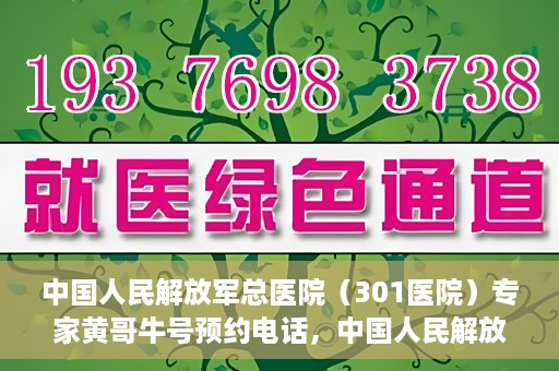 中国人民解放军总医院（301医院）专家黄哥牛号预约电话，中国人民解放军总医院（301医院）黄哥牛专家预约电话详解