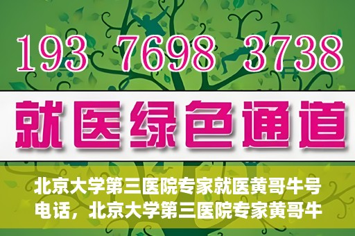 北京大学第三医院专家就医黄哥牛号电话，北京大学第三医院专家黄哥牛号电话就医指南