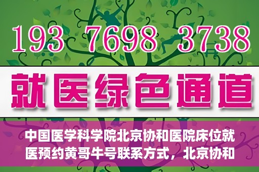 中国医学科学院北京协和医院床位就医预约黄哥牛号联系方式，北京协和医院床位预约就医指南，黄哥牛号联系方式揭秘