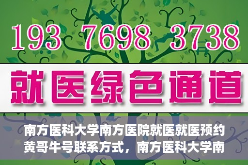 南方医科大学南方医院就医就医预约黄哥牛号联系方式，南方医科大学南方医院预约挂号指南，黄哥牛号联系方式揭秘