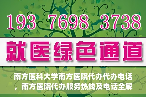 南方医科大学南方医院代办代办电话，南方医院代办服务热线及电话全解析