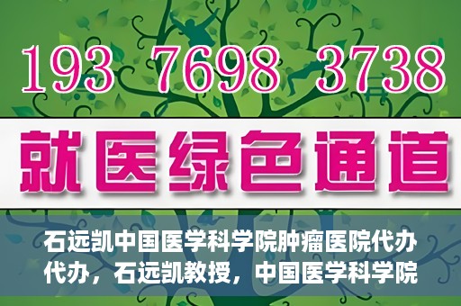 石远凯中国医学科学院肿瘤医院代办代办，石远凯教授，中国医学科学院肿瘤医院代办服务详解