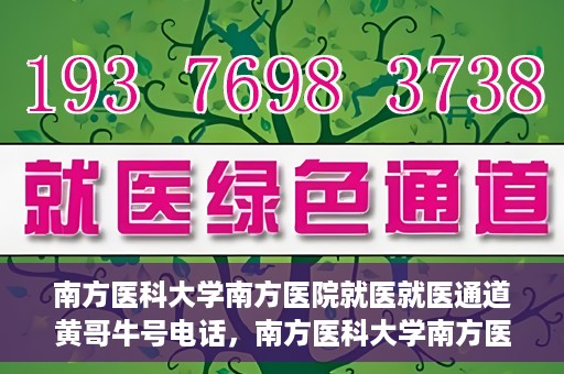 南方医科大学南方医院就医就医通道黄哥牛号电话，南方医科大学南方医院就医通道详解，黄哥牛号电话一键通预约就医服务