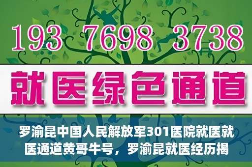 罗渝昆中国人民解放军301医院就医就医通道黄哥牛号，罗渝昆就医经历揭秘，中国人民解放军301医院就医通道背后的故事