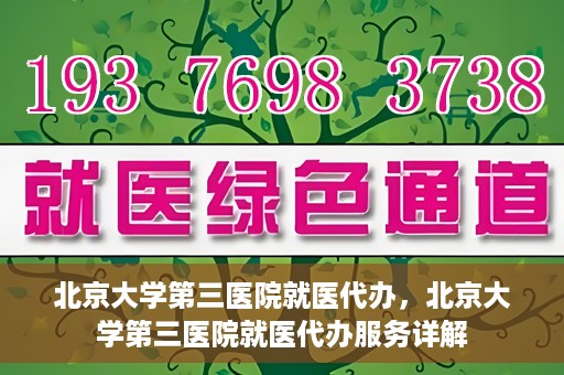 北京大学第三医院就医代办，北京大学第三医院就医代办服务详解