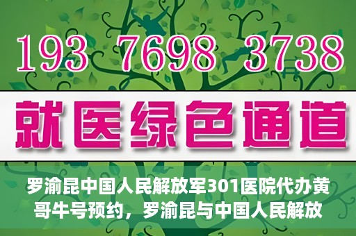 罗渝昆中国人民解放军301医院代办黄哥牛号预约，罗渝昆与中国人民解放军301医院预约挂号背后的故事，黄哥牛号预约代办揭秘